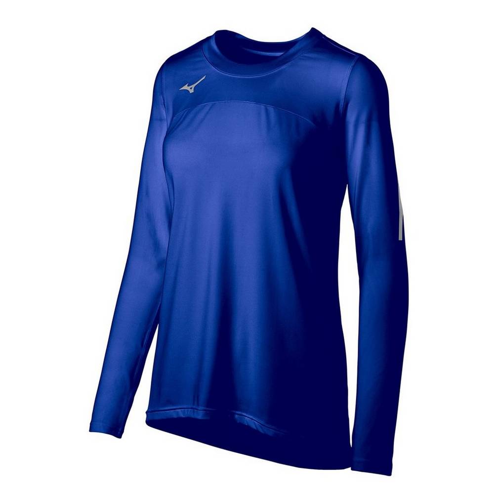 Mizuno Techno VII Long Sleeve Női Mezek Királykék PCY726309